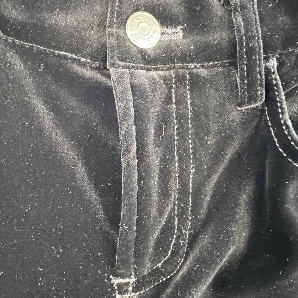 Ralph Lauren Black Label Sz 2 Seth Stretch Velvet Pant Skinny Long Classic - Picture 6 of 16